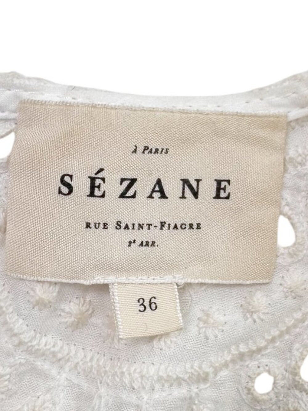Sézane Lisa Short Sleeve Blouse Size 36 - Picture 4 of 6